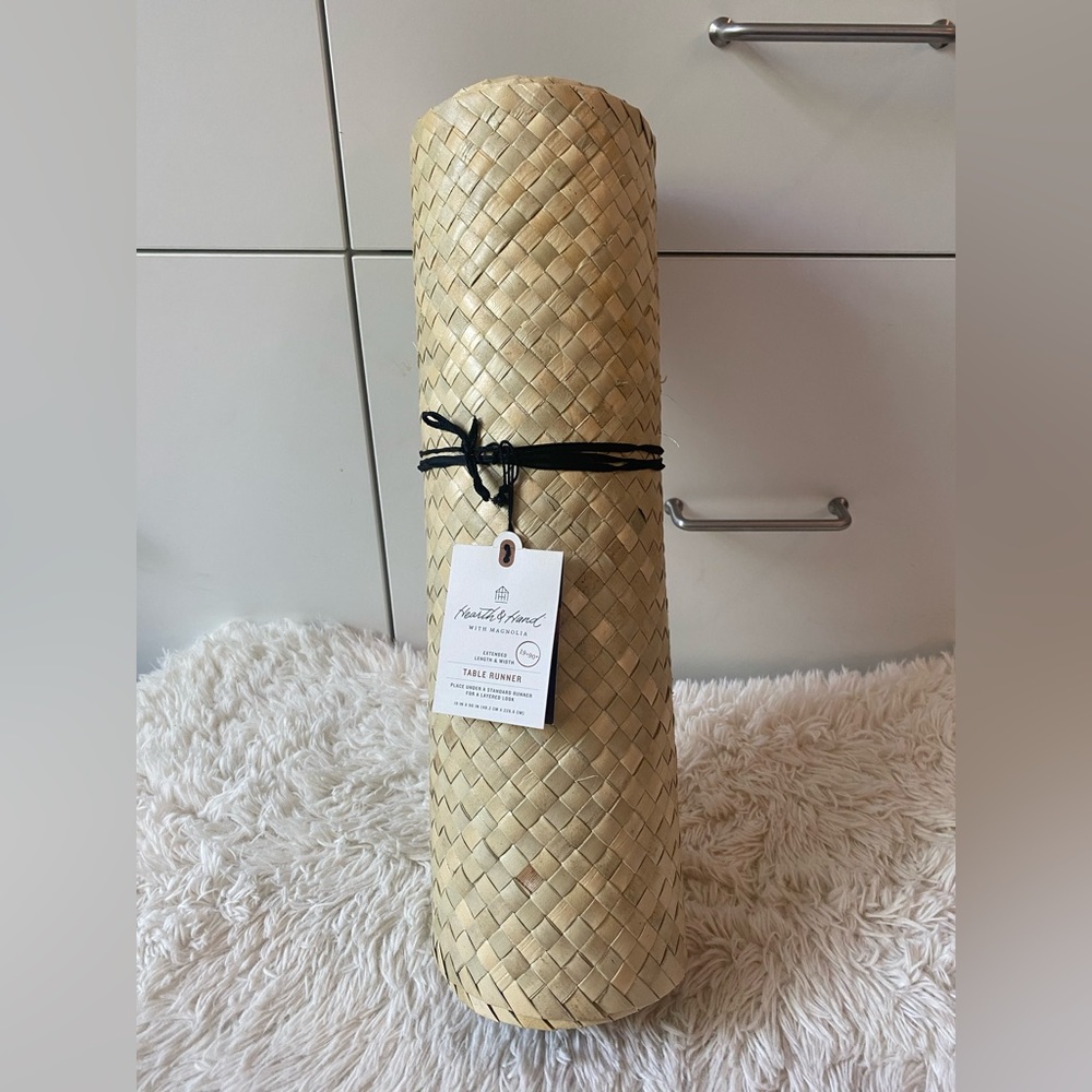 Hearth and Hand Magnolia Extended Length and Width Basket Weave Table Runner